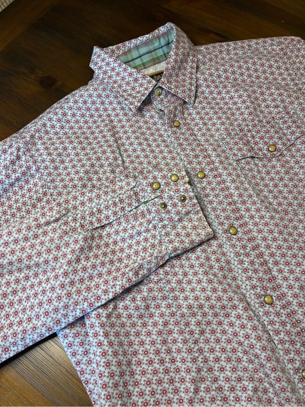 Wrangler Red Floral Print Button-Down Shirt